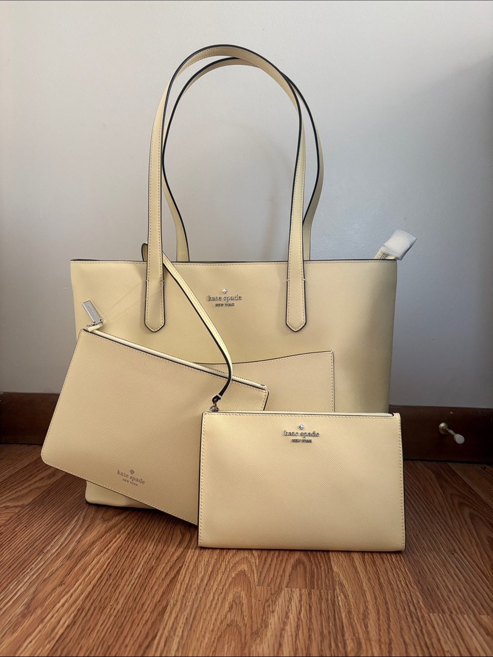 Kate Spade Butter Yellow Tote Set